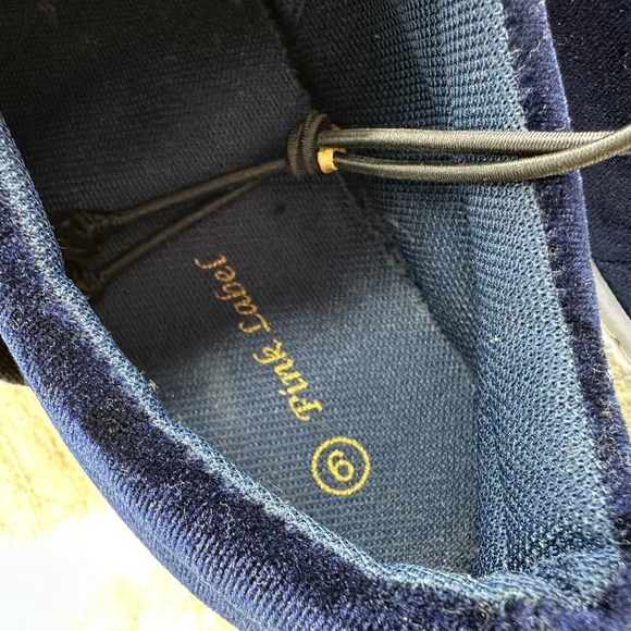 Pink‎ Label Sharon Dasher Loafers Woemens Size 6 Blue Velvet Shoes Slip On - Picture 9 of 12